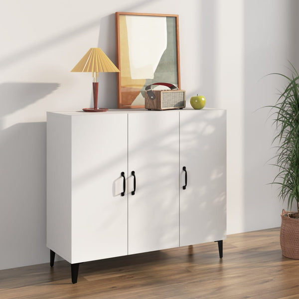 Weißes Sideboard Anelice 90x34x80cm (Holz)