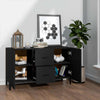 Schwarzes Sideboard Vorica 100x36x60cm (Holz)