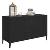 Schwarzes Sideboard Vorica 100x36x60cm (Holz)