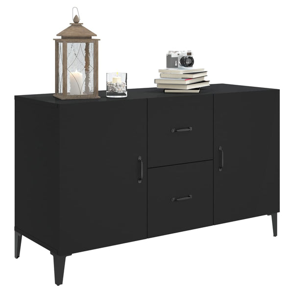 Schwarzes Sideboard Vorica 100x36x60cm (Holz)