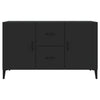 Schwarzes Sideboard Vorica 100x36x60cm (Holz)