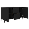 Schwarzes Sideboard Vorica 100x36x60cm (Holz)