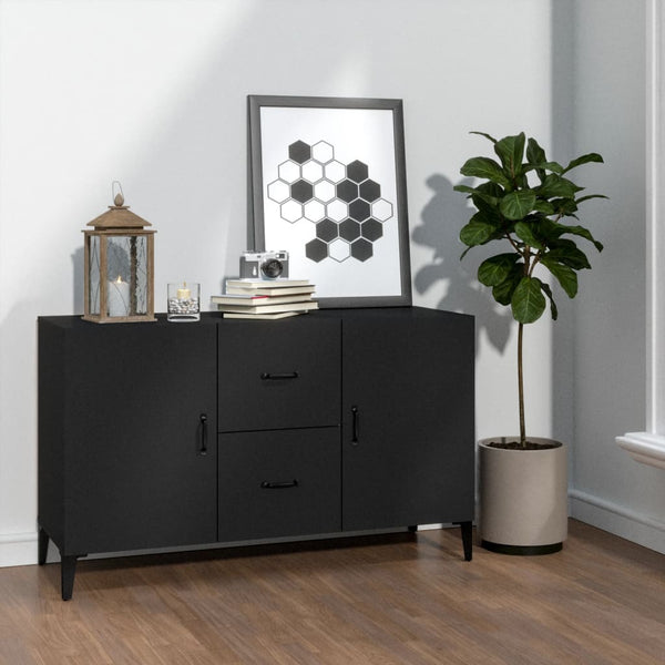 Schwarzes Sideboard Vorica 100x36x60cm (Holz)