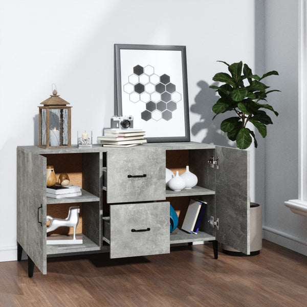 Sideboard Vorica 100x36x60cm in Betongrau (Holz)