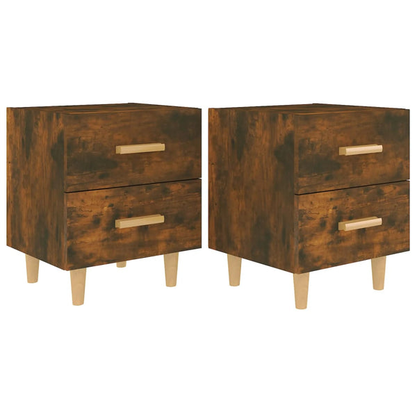 Nachttische Natalia 40x35x47,5cm aus geräucherter Eiche (2 Stk.)