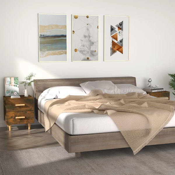 Nachttische Natalia 40x35x47,5cm aus geräucherter Eiche (2 Stk.)