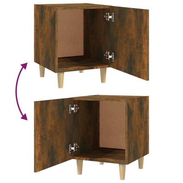 Nachttisch Acy (Holz) aus geräucherter Eiche