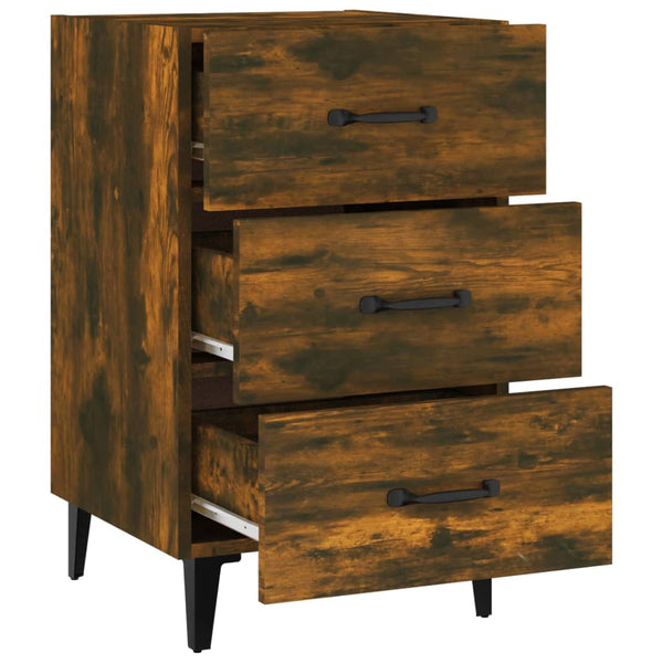 Nachttisch Saiste aus Räuchereiche 40x40x66cm (Holz)