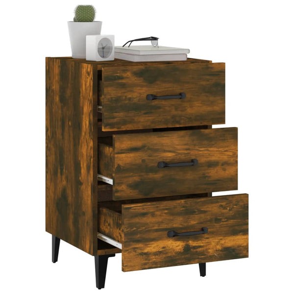 Nachttisch Saiste aus Räuchereiche 40x40x66cm (Holz)