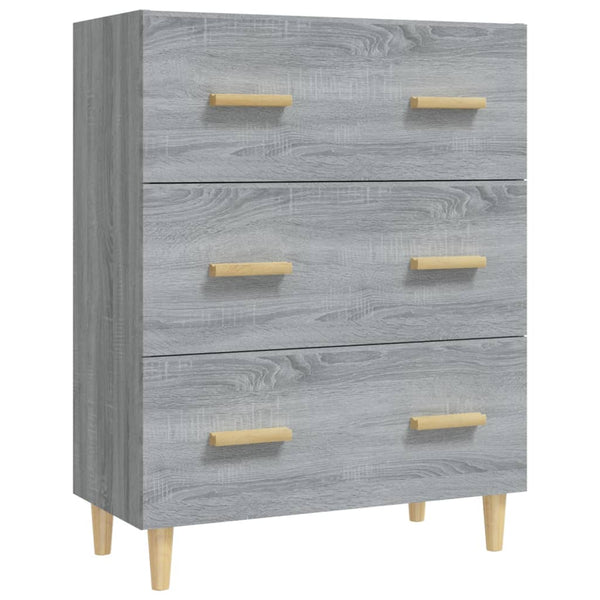 Graues Sideboard Ersilica 70x34x90cm (Holz)