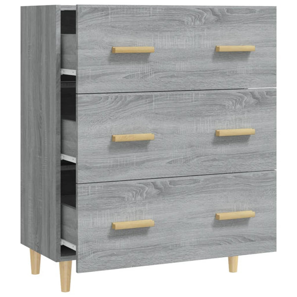 Graues Sideboard Ersilica 70x34x90cm (Holz)