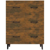 Ablageschrank Anasiea aus geräucherter Eiche 69,5x34x90cm (Holz)