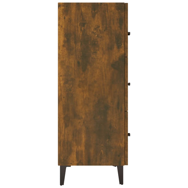 Ablageschrank Anasiea aus geräucherter Eiche 69,5x34x90cm (Holz)