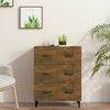 Ablageschrank Anasiea aus geräucherter Eiche 69,5x34x90cm (Holz)