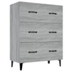 Graues Sideboard Anasiea 69,5x34x90cm (Holz)