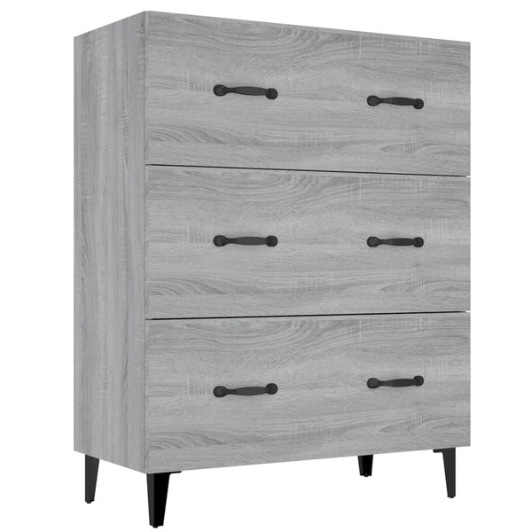 Graues Sideboard Anasiea 69,5x34x90cm (Holz)