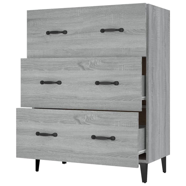 Graues Sideboard Anasiea 69,5x34x90cm (Holz)