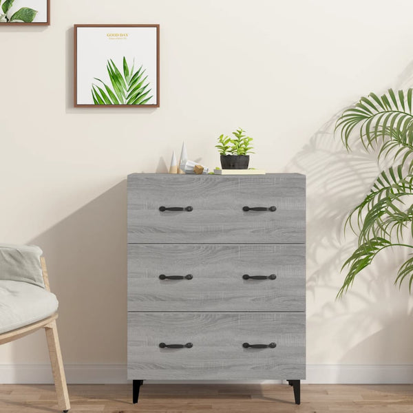 Graues Sideboard Anasiea 69,5x34x90cm (Holz)