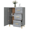 Graues Sideboard Ilionora 69,5x34x90cm (Holz)