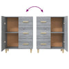 Graues Sideboard Ilionora 69,5x34x90cm (Holz)