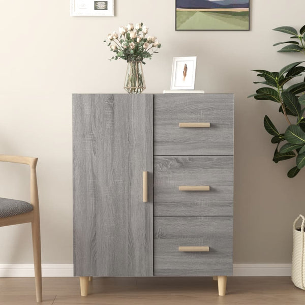 Graues Sideboard Ilionora 69,5x34x90cm (Holz)