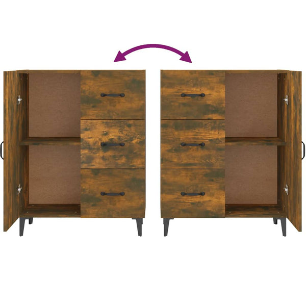 Sideboard Benescu aus Rauchereiche 69,5x34x90cm (Holz)