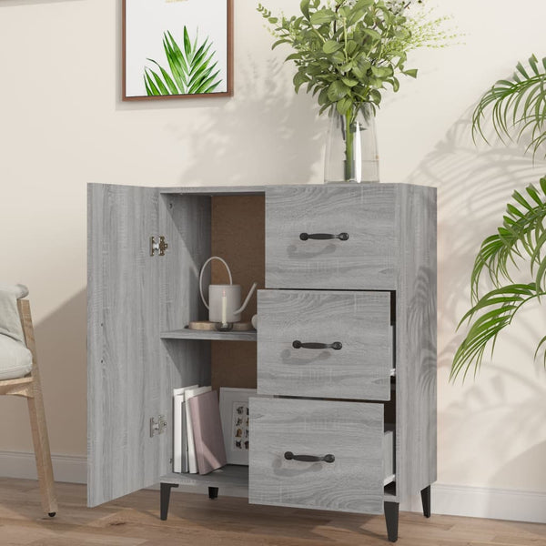 Graues Sideboard Benescu 69,5x34x90cm (Holz)