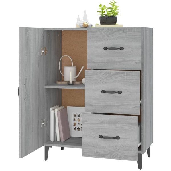 Graues Sideboard Benescu 69,5x34x90cm (Holz)