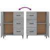 Graues Sideboard Benescu 69,5x34x90cm (Holz)