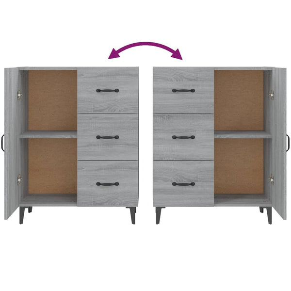 Graues Sideboard Benescu 69,5x34x90cm (Holz)