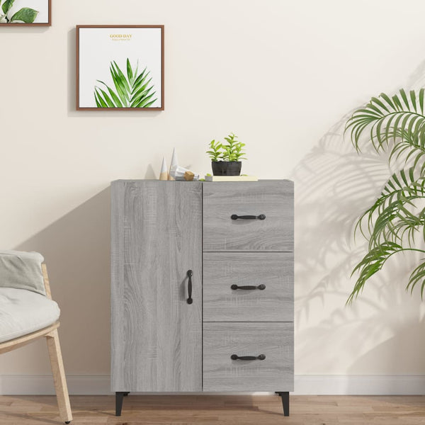 Graues Sideboard Benescu 69,5x34x90cm (Holz)