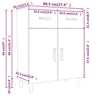 Sideboard Uliver aus Wildeiche 69,5x34x89cm (Holz)
