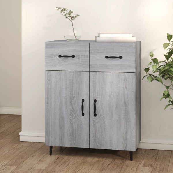Graues Sideboard Nyasia 69,5x34x90cm (Holz)