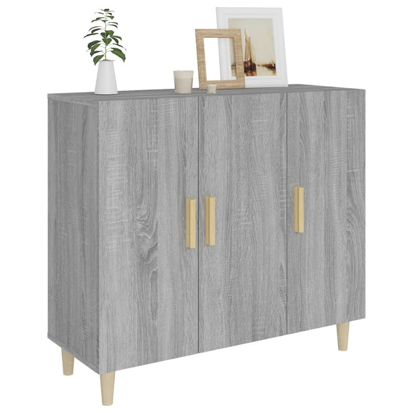 Graues Sideboard Trotus 90x34x80cm (Holz)