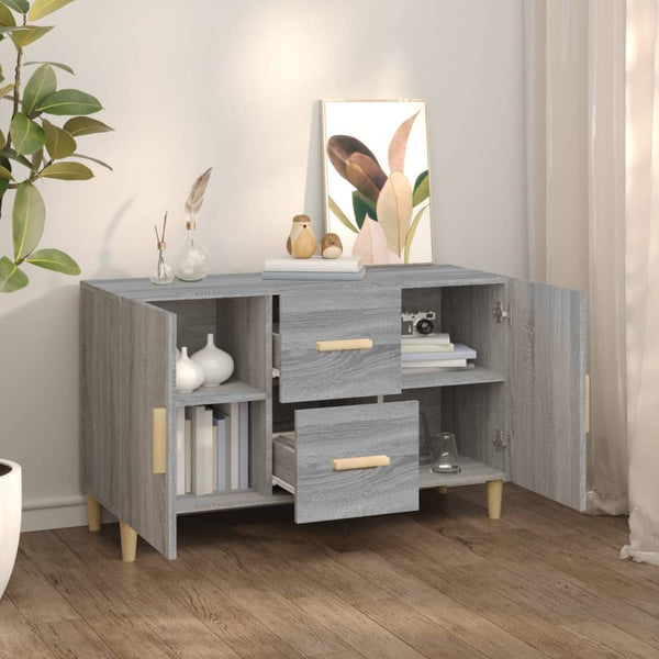 Graues Sideboard Lovia 100x36x60cm (Holz)