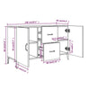 Graue Kommode Vorica 100x36x60cm (Holz)