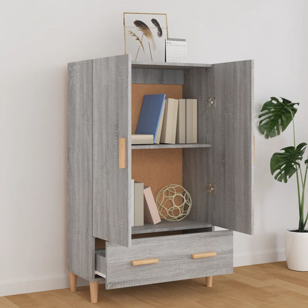 Grauer Schrank Victomil 70x31x115cm (Holz)
