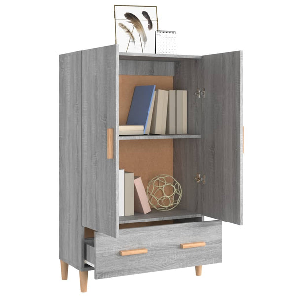 Grauer Schrank Victomil 70x31x115cm (Holz)