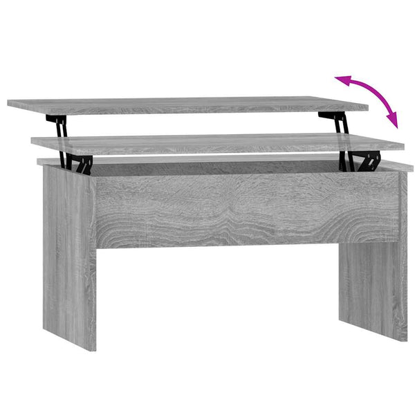 Grauer Couchtisch Calance 80x50,5x41,5cm (Holz)