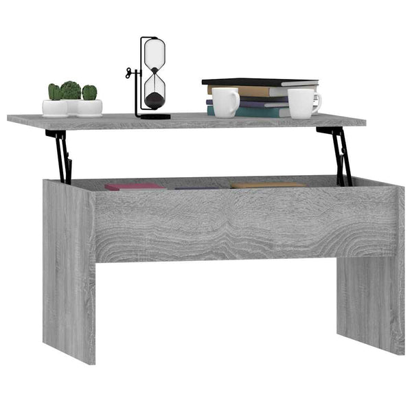 Grauer Couchtisch Calance 80x50,5x41,5cm (Holz)