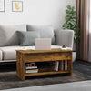 Couchtisch Neleta, geräucherte Eiche, 102x50x52,5 cm (Holz)