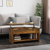Couchtisch Neleta, geräucherte Eiche, 102x50x52,5 cm (Holz)