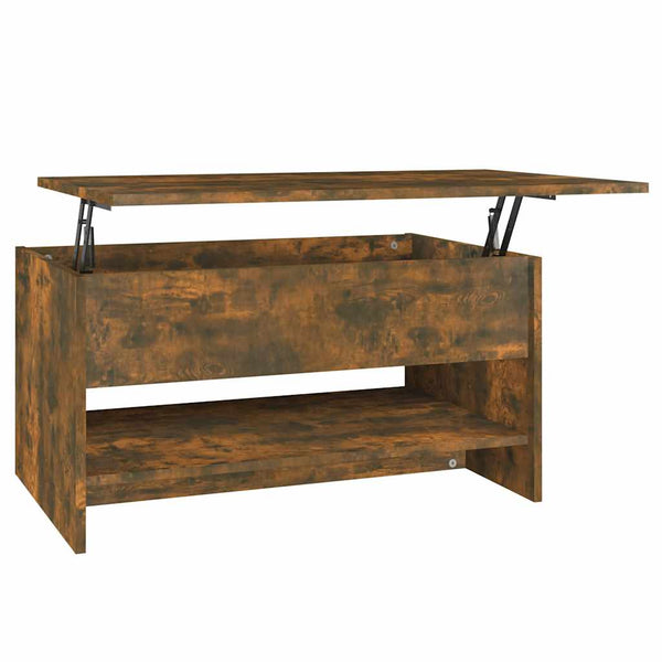 Couchtisch Neleta aus Rauch-Eiche 80x50x40cm (Holz)