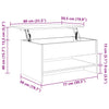 Couchtisch Neleta aus Rauch-Eiche 80x50x40cm (Holz)