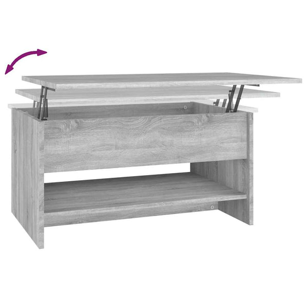 Couchtisch Neleta 80x50x40cm, grau (Holz)