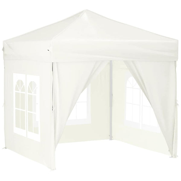 Klappbares Partyzelt Mefodie 2x2 m mit Seitenwänden, creme