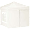 Klappbares Partyzelt Mefodie 2x2 m mit Seitenwänden, creme