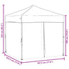 Klappbares Partyzelt Mefodie 2x2 m mit Seitenwänden, creme