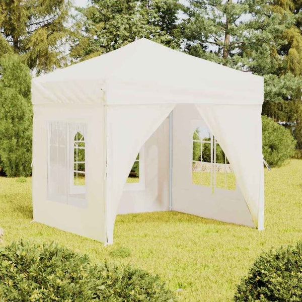 Klappbares Partyzelt Mefodie 2x2 m mit Seitenwänden, creme