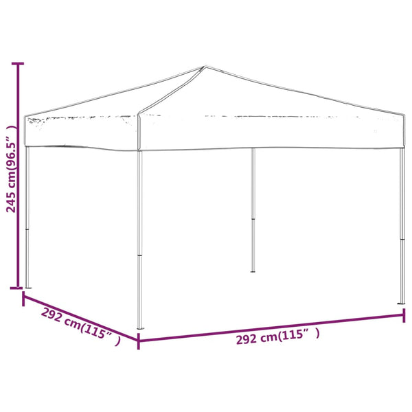 Sininen kokoontaittuva juhlateltta Alueta 3x3 m